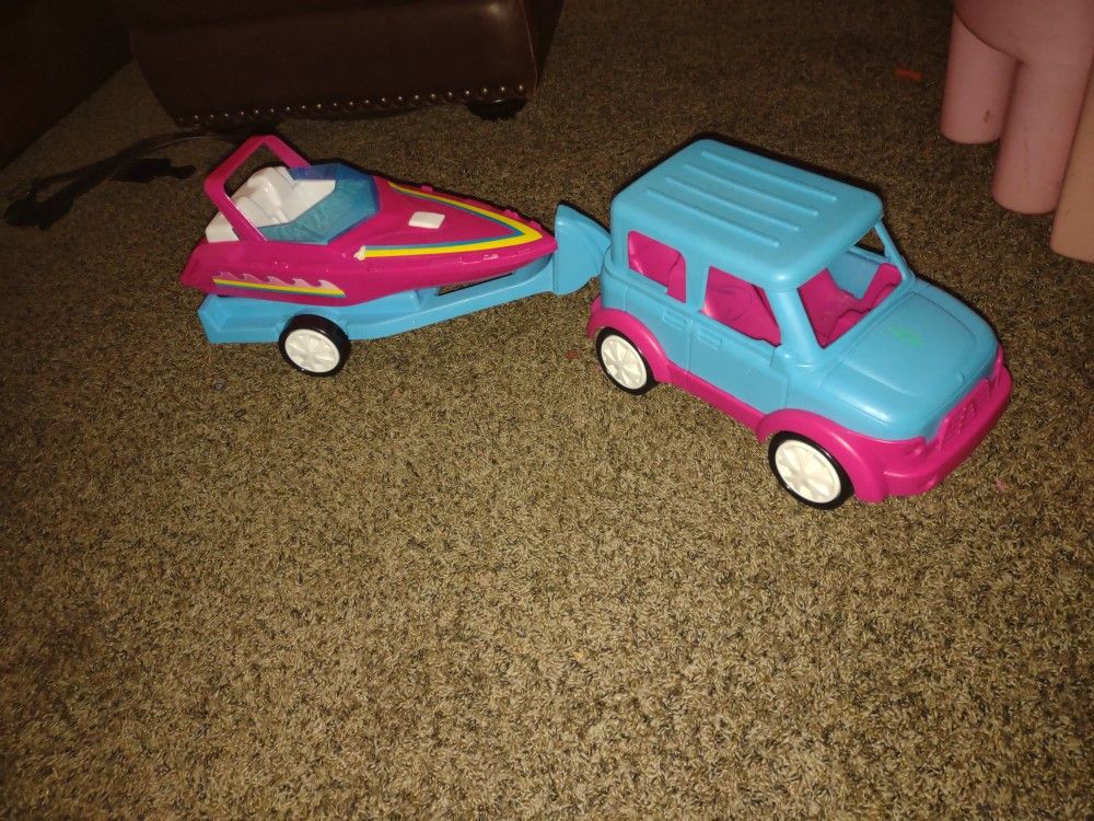 Barby Car With Boat Top Come Off
