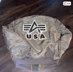 Alpha industries vintage Mens brown Bomber Jacket size