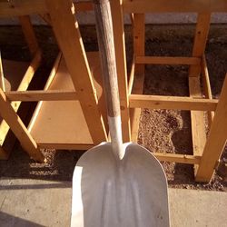 Large Scoop Shovel 29" Wood Handle Farm Tool $14