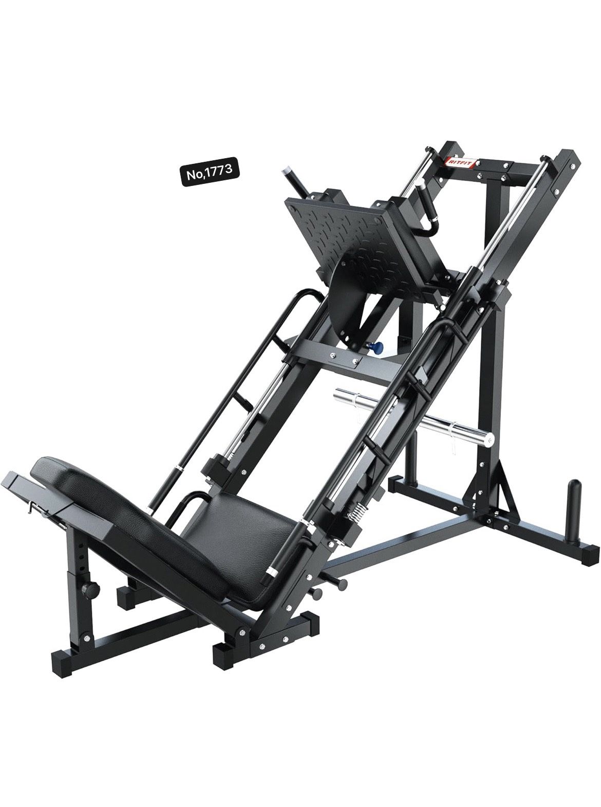 RitFit Leg Press Hack Squat Machine, Professional Adjustable Leg Press Machine for Home Gym with Linear Bearing, Specialty Hack Squat Machine for Full