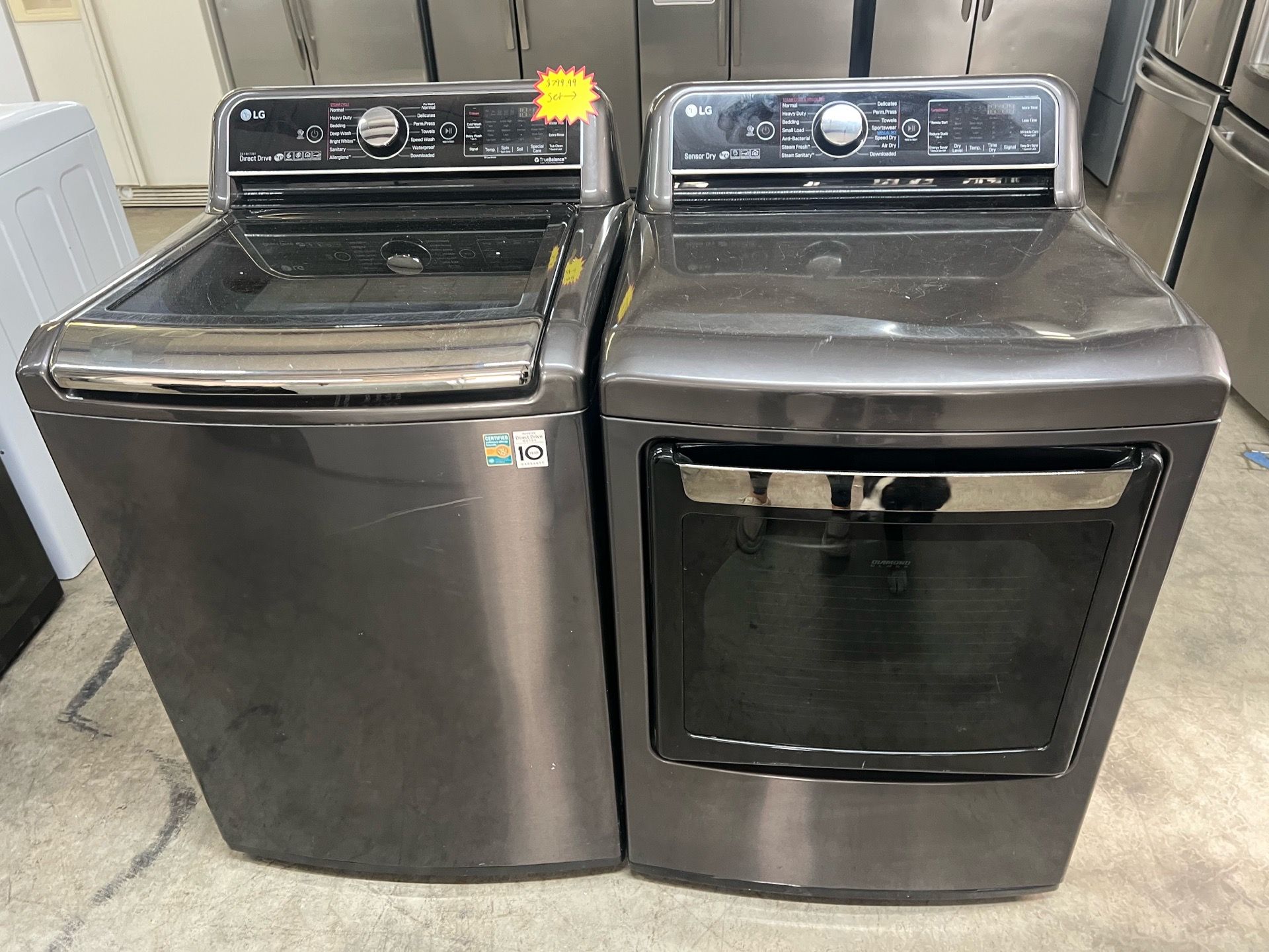 LG Graphite Top Load Washer & Dryer Set – Steam • High Efficiency • Modern Design 🔥
