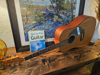 Jasmine S35 Dreadnought Acoustic Guitar (Natural) with "How to Play Guitar" Book