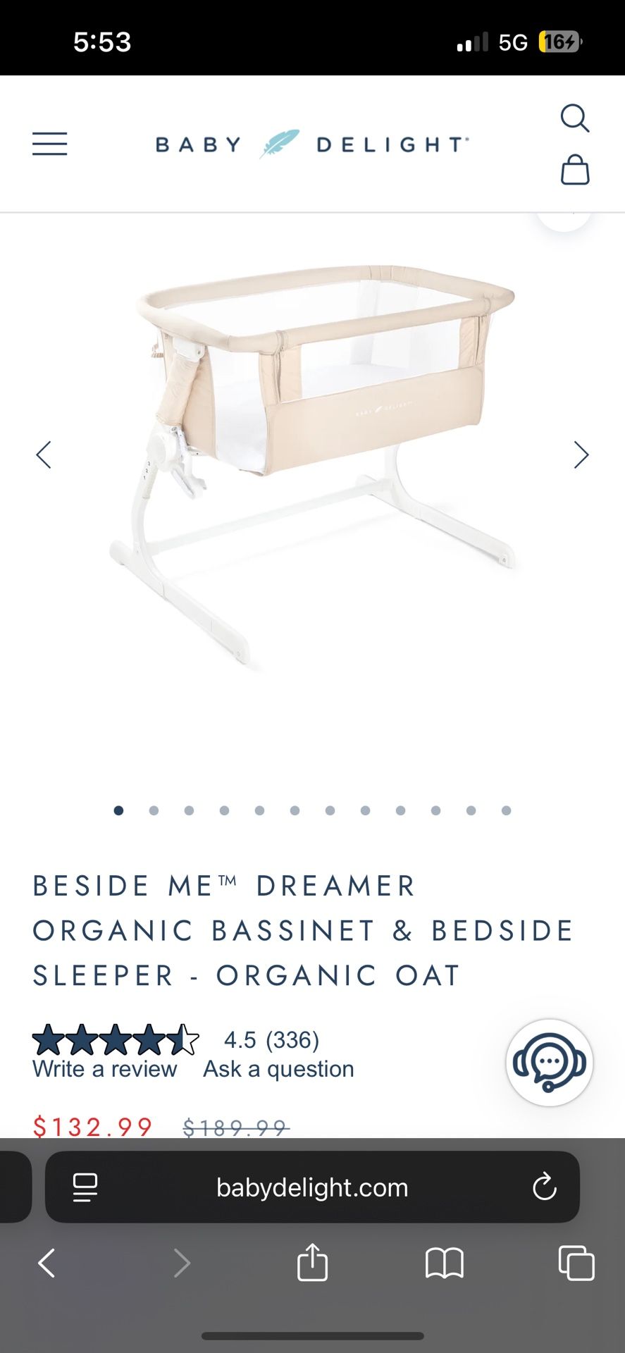 Baby Delight Bassinet/Bedside Crib