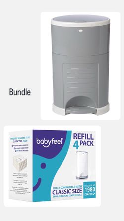 Dekor Classic Diaper Pail + 4-Pack Refill Bags – NEW in Unopened Box