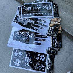 Brand New Tattoo Stencils And Large Variety Of Paint, Glitter, And Etc For Crafts