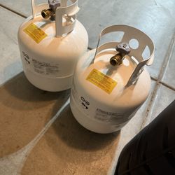 2 15lb RV propane tanks w/cover