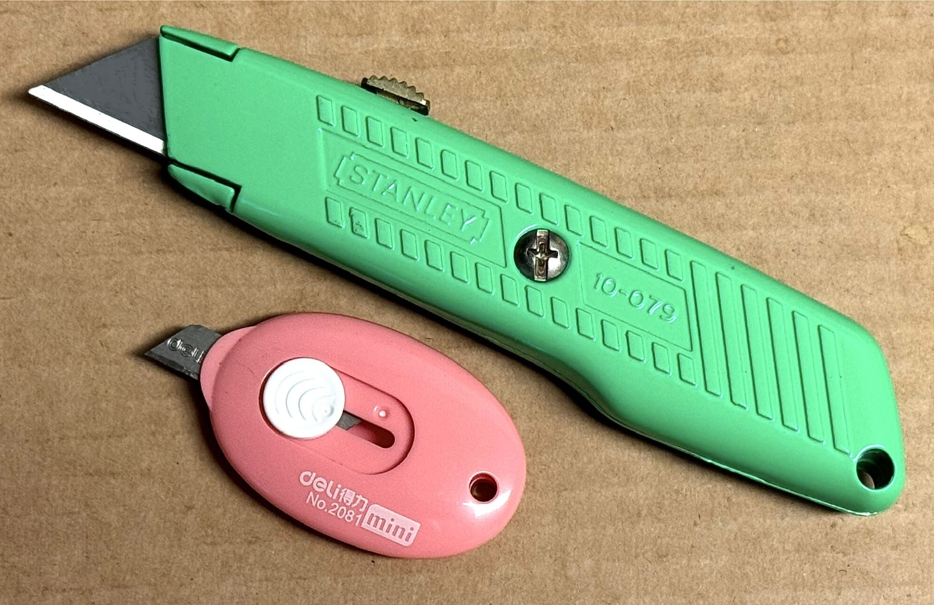 ✨ Stanley Metal Razor Blade Box Cutter + Mini Cutter, all with Open/Close Locks (brand new)