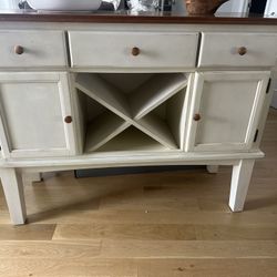 Kitchen Cabinet Sunset Trading Andrews Server, Antique White