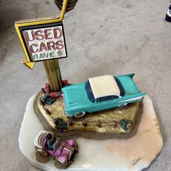 Ron Lee “Memories” Clown Sculpture – Used Car Lot w/ ’57 Chevy Bel Air  #119/2250