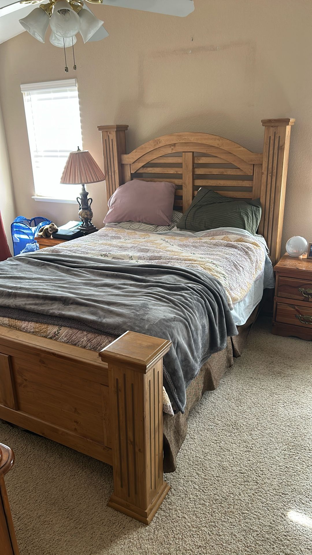 Queen Size Solid Wood Bed Frame – $185 OBO