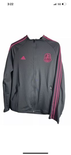 Adidas 20-21 Mexico Soccer Anthem Jacket Black Pink New Youth S/M
