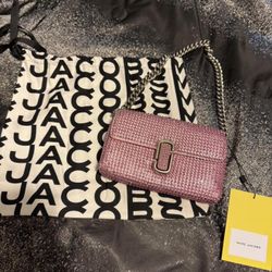 Marc Jacobs pink Rhinestone Mini Shoulder Bag