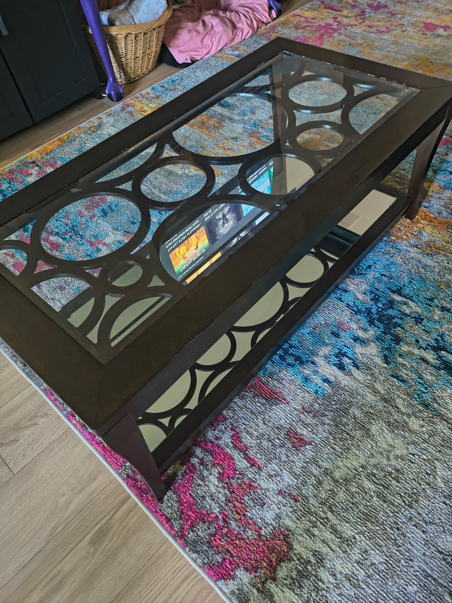 Coffee Table & 2 End Tables  With Glass 