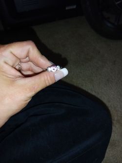 Pink stone ring 7