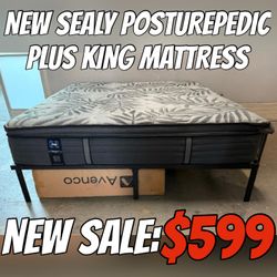 NEW SEALY POSTUREPEDIC PLUS KING MATTRESS 
