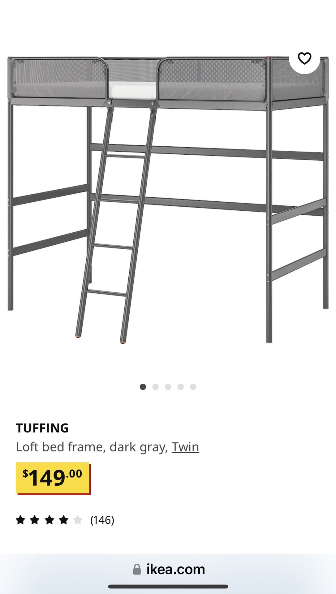 IKEA Bunk Bed (broken ladder, Easy Fix) $50 With Mattress 