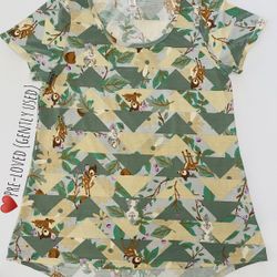 Pre Loved (Gently Used) Disney LulaRoe Bambi and Thumper Womens Small Top