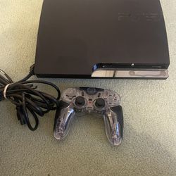 Ps3 With Controller And Cords 