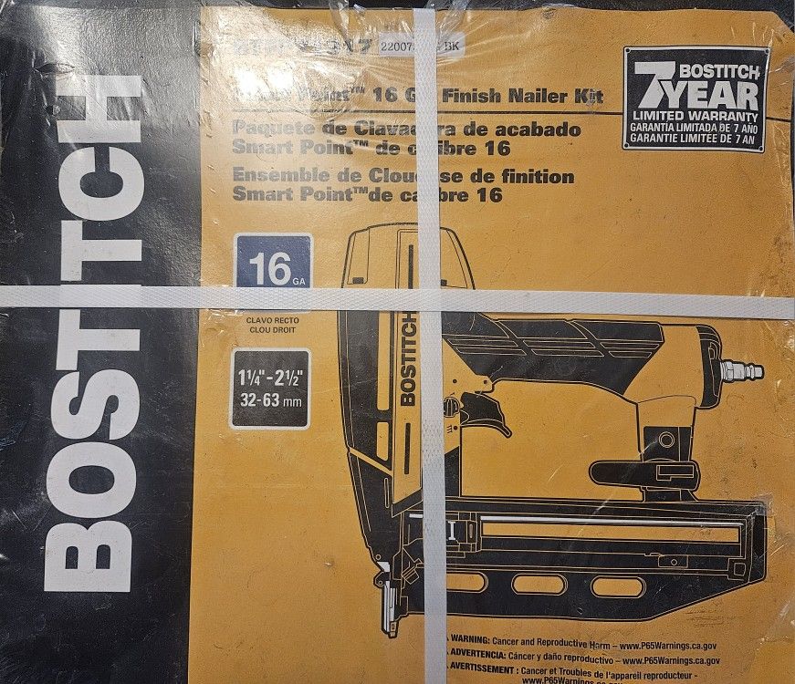 Brand New Bostitch Smart Point 16 Ga Finish Nailer Kit