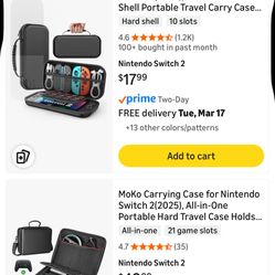 MoKo Nintendo Switch 2 Hard Shell Case