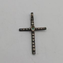 Vintage Sterling Silver Cross Pendant