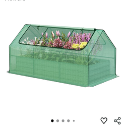 Galvanized Raised Bed with Greenhouse Cover