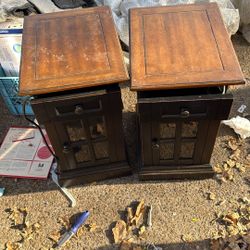 Two Wood Cabinet Small