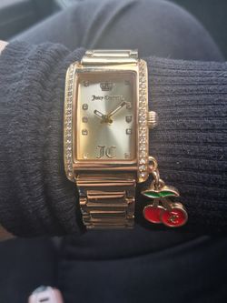 Juicy Couture Gold Watch & 3-in-1 Interchangeable bands Gift Set with Cherry Charm 👑🍒asking $120