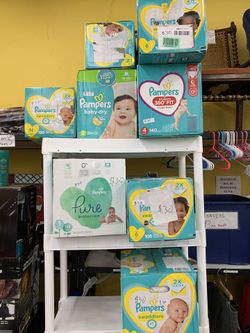 Various diapers brand new in box