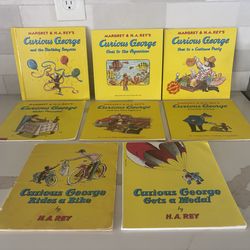 collection of vintage Curious George children's books by Margret and H.A.