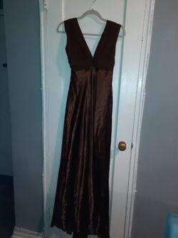Brown Satin Dresses Size 8
