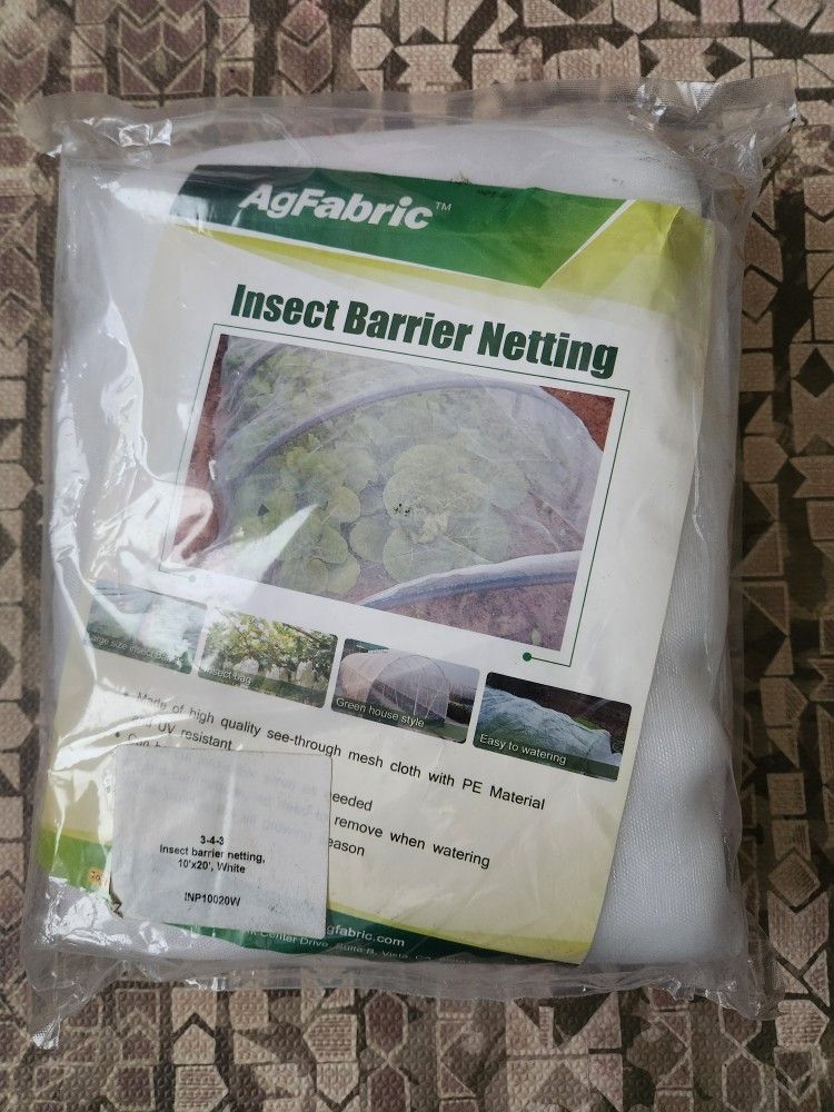 NWT AgFabric 10'x20' White Insect Barrier Netting