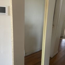 Large White Framed Mirror