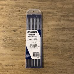 Radnor (contact info removed)4 1/8 X 7” Ground Finish (EWG) E3 Tungsten Electrode 10 Pk