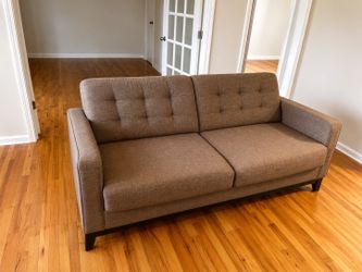 Modern Brown Fabric Sofa