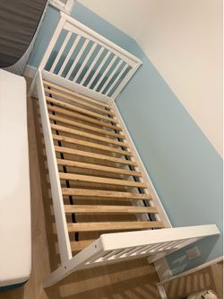 1 Solid hardwood twin bed