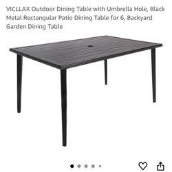 Outdoor Patio Dining Table With Umbrella Hole