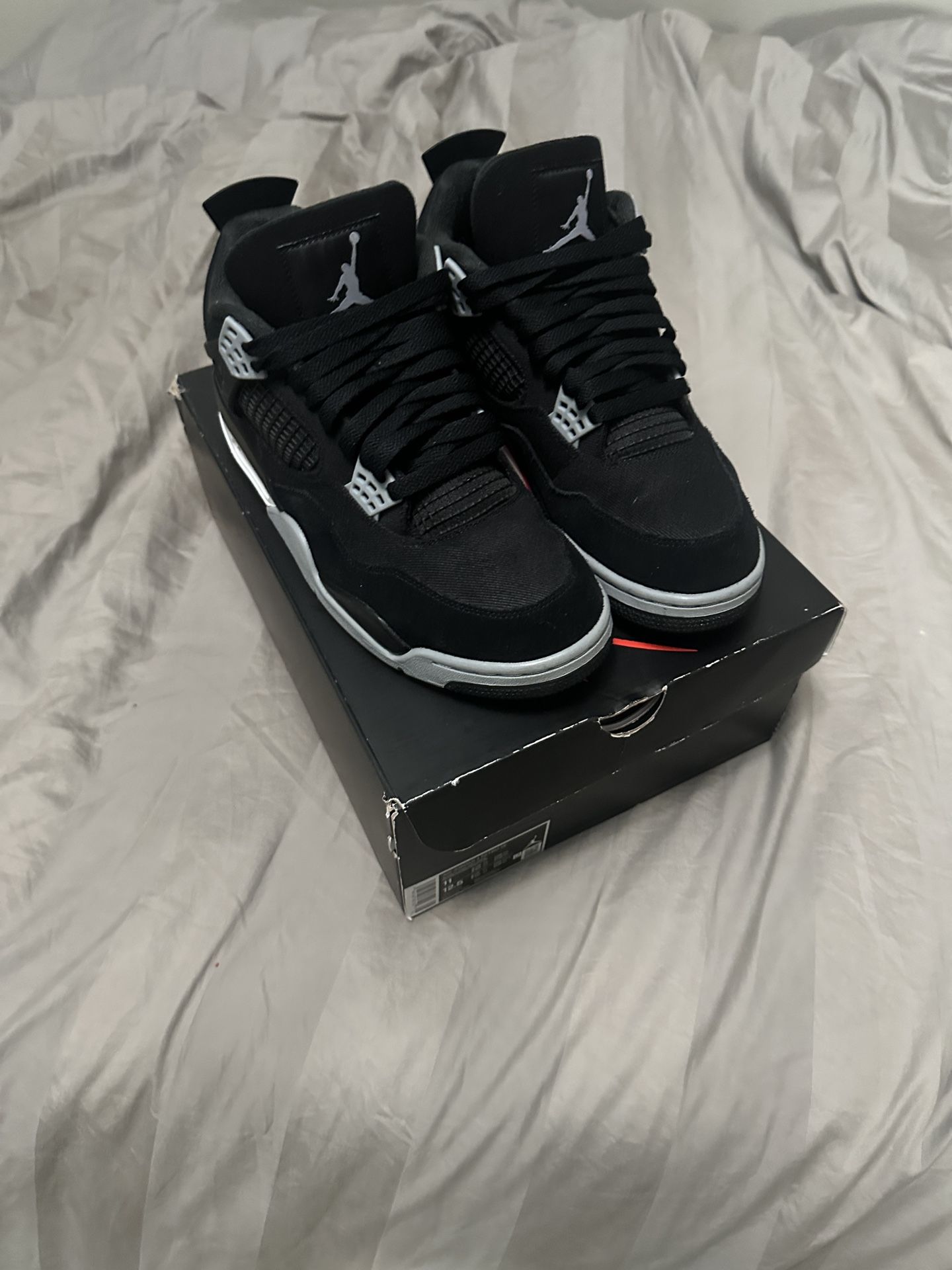 Jordan 4 Retro ‘Black Canvas’ Men’s Size 11