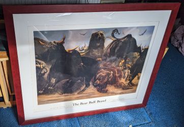 Large Framed Artwork - 3.5' Wide x 3' Tall