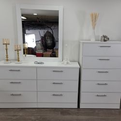 Brand New Dresser With Mirror And Chest / Comoda Con Espejo y Gavetero Nuevos a Estrenar … Fast 🚚