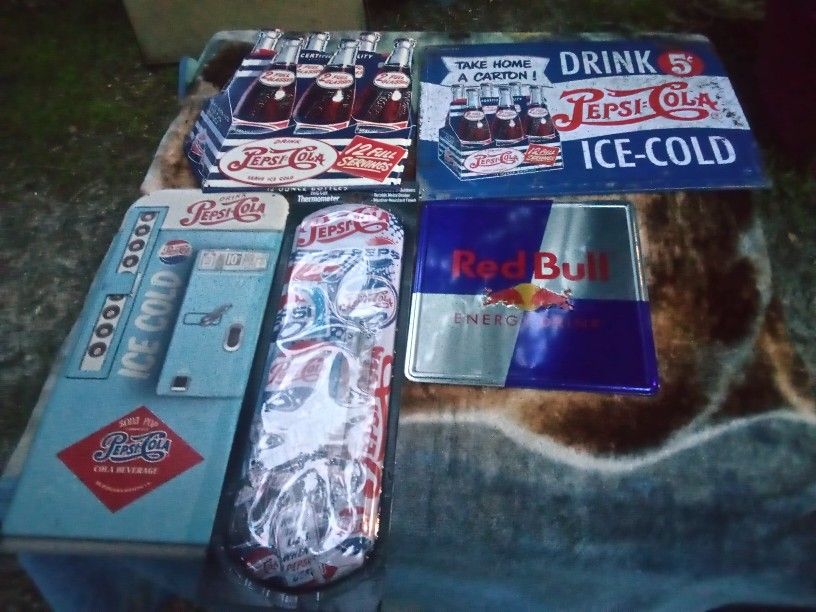 Pepsi Cola Metal Signs.