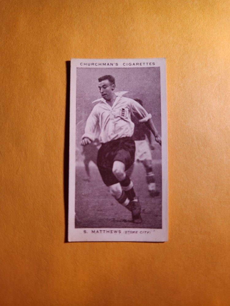 VG-EX 1938 Churchman's Cigarettes Stanley Matthews Tobacco #29 Stoke City HOF