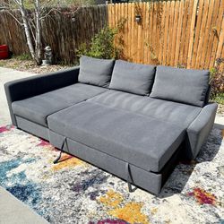 🚚 FREE DELIVERY ! Beautiful Grey Sleeper Pullout Sectional Sofa