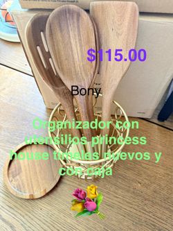 Organizador con utensilios de cocina 👉 princess house todo nuevo y con caja 📦