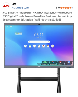 JAV 55in Smart Whiteboard Digital Screen (Mount included)