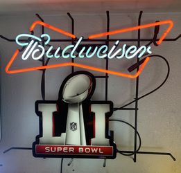 Neon Budweiser Nfl Football Sign