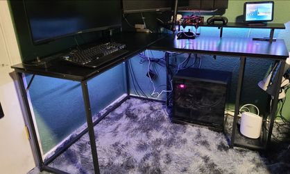 Gamer  table with  LED Lights