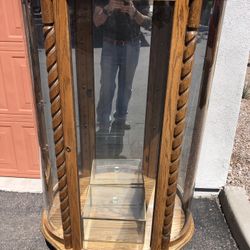 Curved Glass Curio Cabinet  