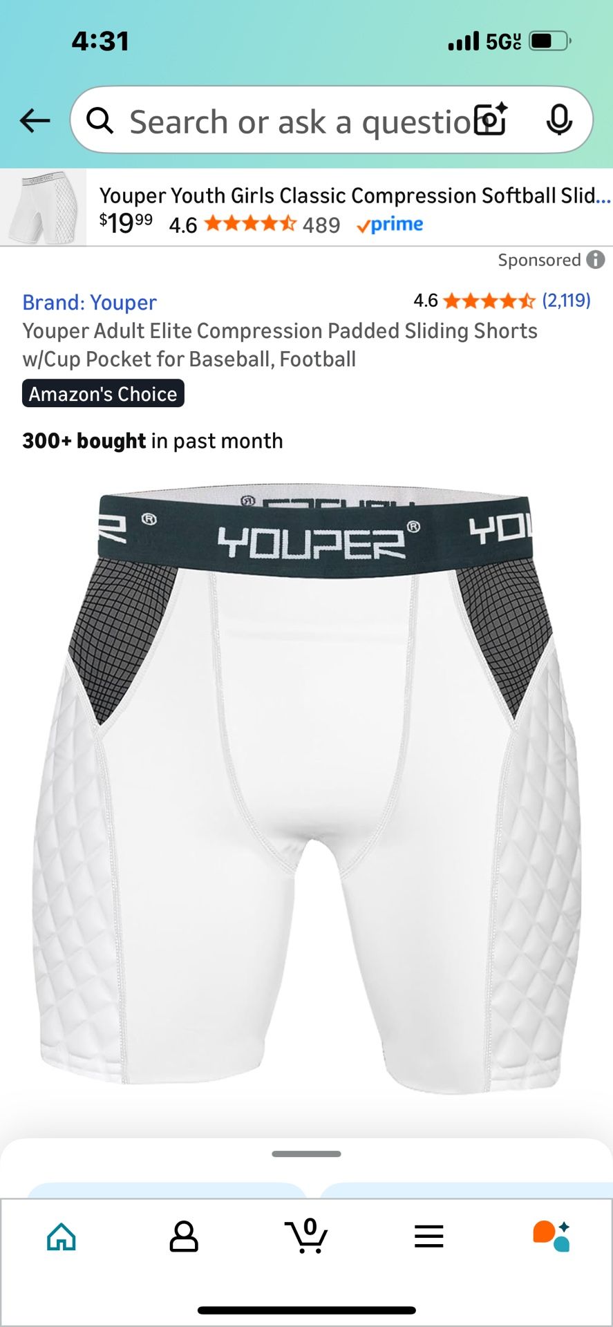 Padder Sliding Shorts