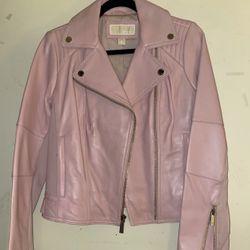 Pink Michael Kors Leather Jacket